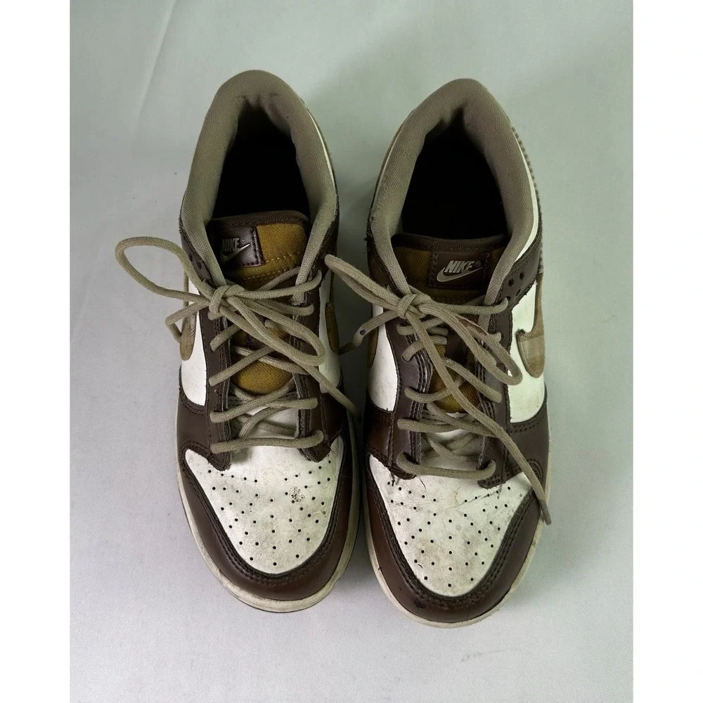 Nike GS Dunk Low Plaid Brown‎ Sail Youth  FV3653-191 Size 6Y EUC